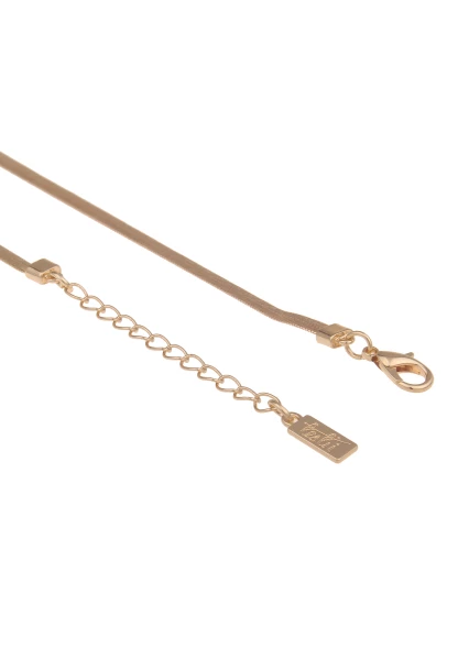 Leslii Kurze Halskette Stein-Kugeln Gold Braun