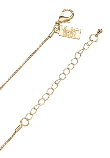 Leslii Kurze Halskette Süßwasserperlen Metall-Elemente Gold