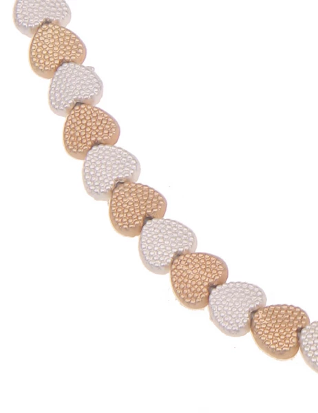 Leslii Kurze Halskette Valentina Bicolor Herzen In Silber Gold