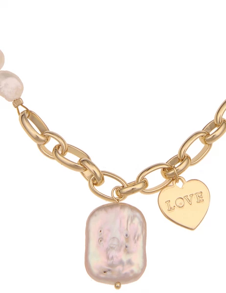 Leslii Kurze Halskette Vergoldet Süßwasserperle