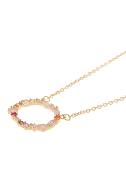 Leslii Kurze Kette Filigrane Halskette Mit Funkelndem Anhänger In Gold Bunt