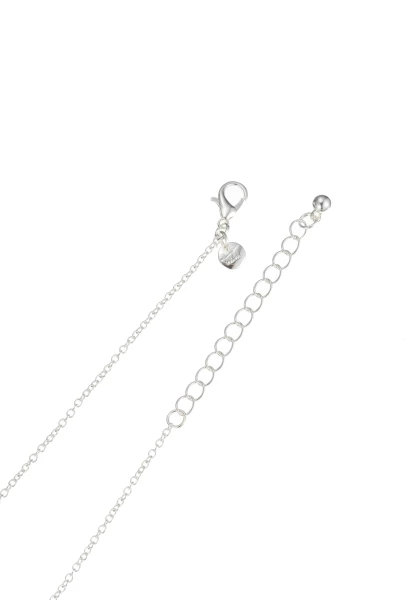 Leslii Kurze Kette Glasstein Anhänger Silber