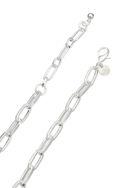 Leslii Kurze Kette Glieder Perlen Silber