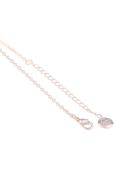 Leslii Kurze Kette Glitzer Filigrane Gliederkette Collier Strass-Steine In Silber Weiß