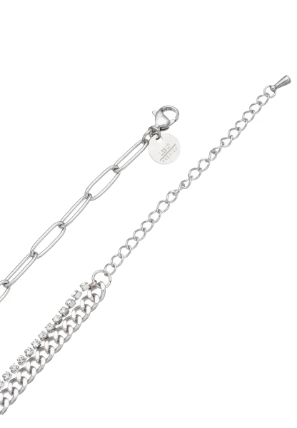 Leslii Kurze Kette Glitzer Glieder Silber