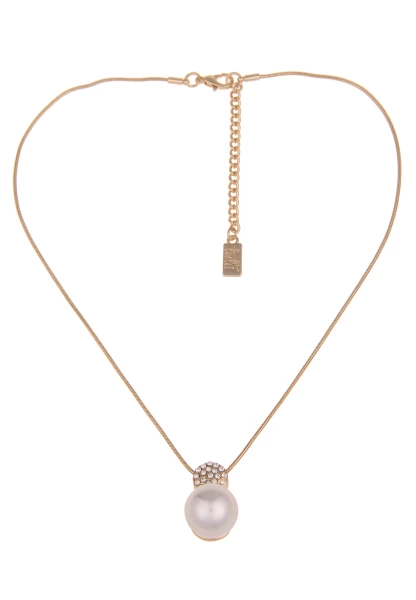 Leslii Kurze Kette Glitzer Perle Gold Weiß