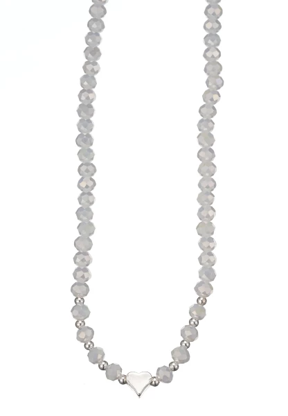 Leslii Kurze Kette Karoline Kristall Glasperlen In Weiß