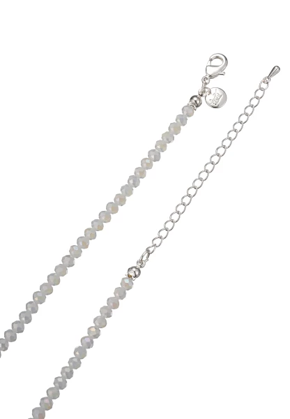 Leslii Kurze Kette Karoline Kristall Glasperlen In Weiß