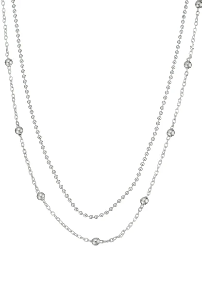 Leslii Kurze Kette Layering Kugeln Silber