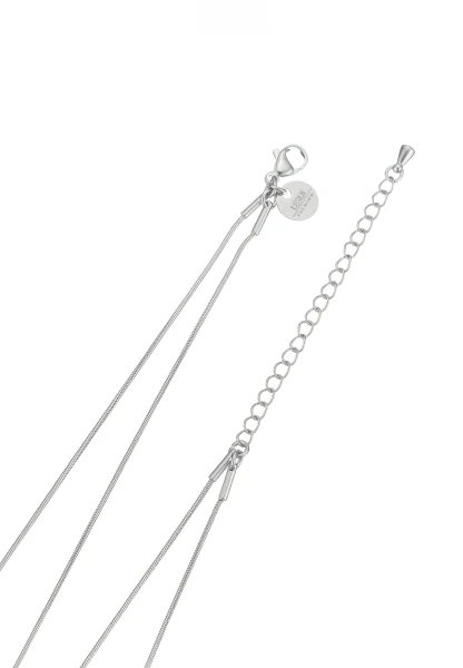 Leslii Kurze Kette Layering Würfel Silber