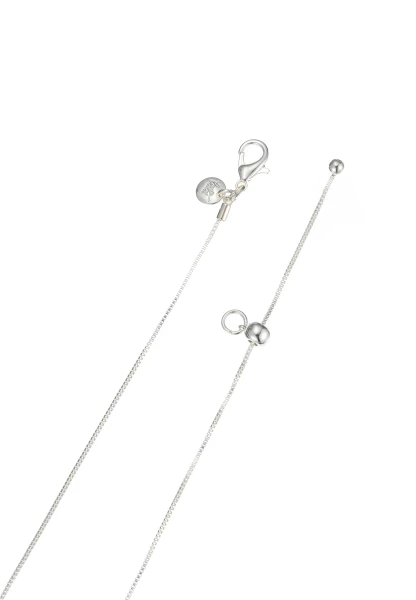 Leslii Kurze Kette Oval Glasstein Silber