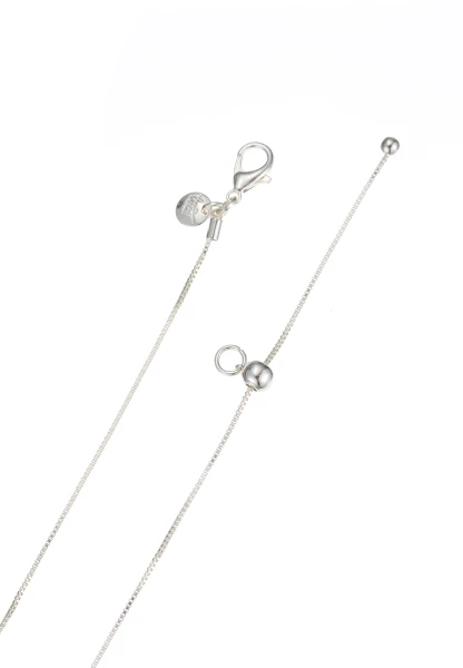 Leslii Kurze Kette Oval Stein Silber Khaki