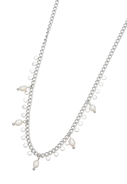 Leslii Kurze Kette Perlen-Anhänger Weiß
