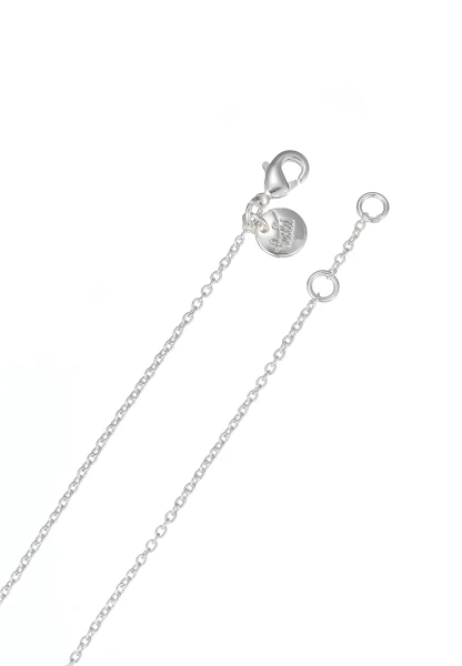 Leslii Kurze Kette Recycled Kristall Versilbert