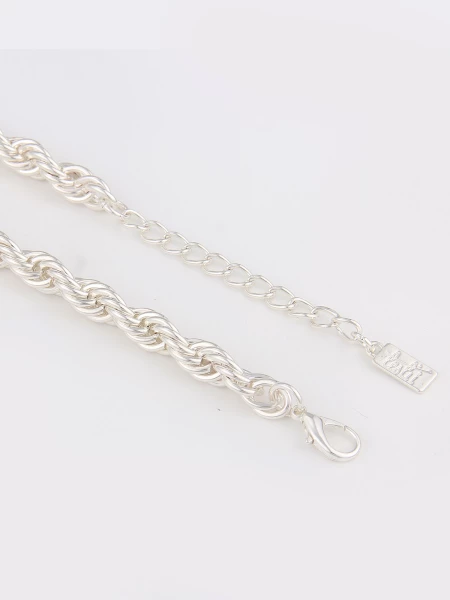 Leslii Kurze Kette Swirl Silber