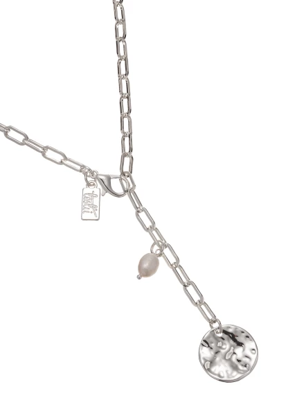 Leslii Kurze Kette Y-Form Perle Silber