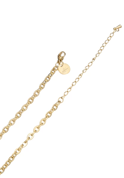 Leslii Kurze Layering-Kette Herz Gold