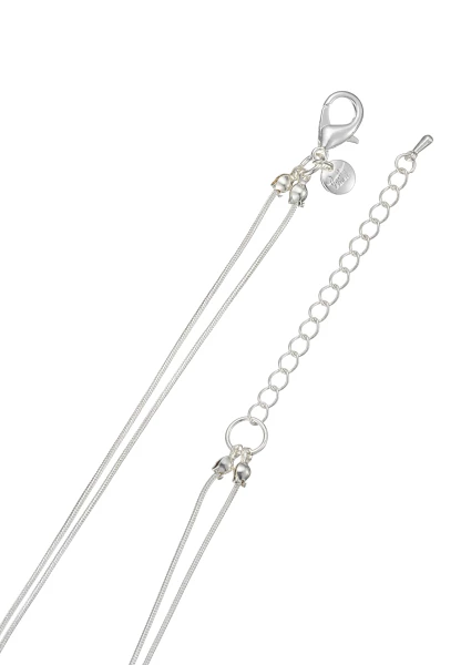 Leslii Kurze Layering Kette Pearls Silber