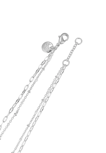 Leslii Kurze Layering-Kette Recycled Versilbert