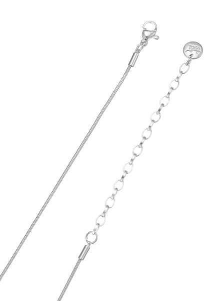 Leslii Kurze Schlangenkette Strasskreis | Silber