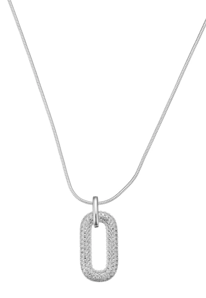 Leslii Kurze Schlangenkette Strassoval | Silber