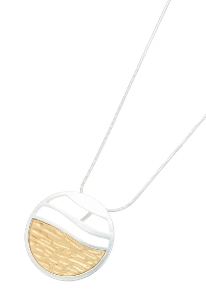 Leslii Lange Halskette Bicolor Anhänger Silber Gold