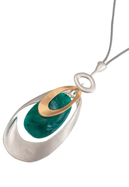 Leslii Lange Halskette Bicolor Grün