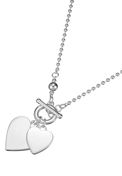 Leslii Lange Halskette Doppel-Herz