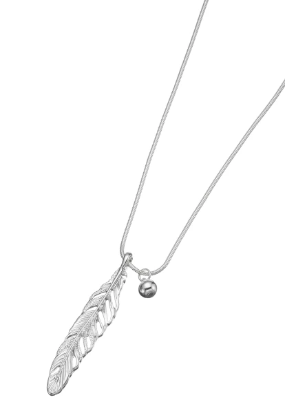 Leslii Lange Halskette Feder Silber