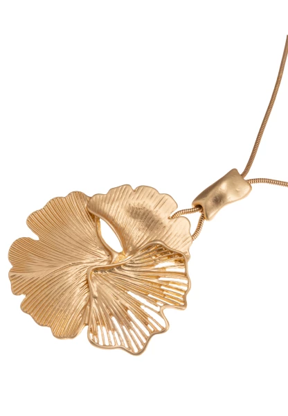 Leslii Lange Halskette Ginko In Gold