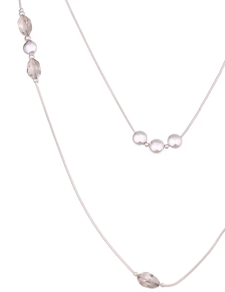 Leslii Lange Halskette Glas Ringe