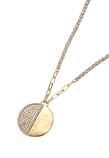 Leslii Lange Halskette Glitzerscheibe