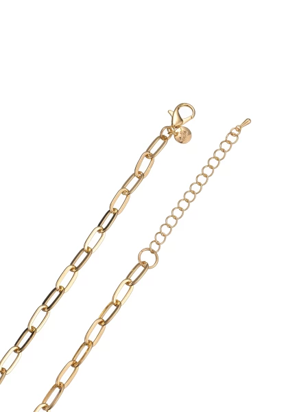 Leslii Lange Halskette Glitzerscheibe