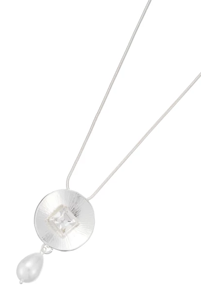 Leslii Lange Halskette Glitzerstein Perle