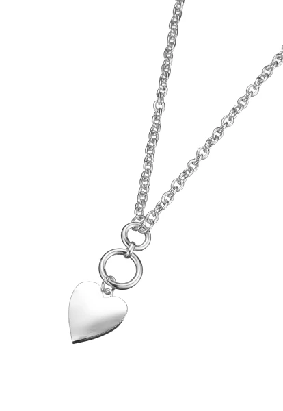 Leslii Lange Halskette Heart Herz Silber