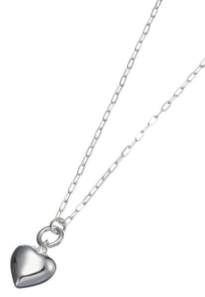 Leslii Lange Halskette Herz Glanz In Silber