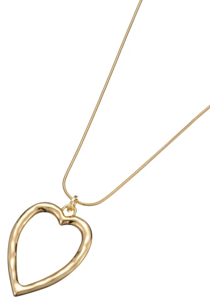 Leslii Lange Halskette Herz Gold