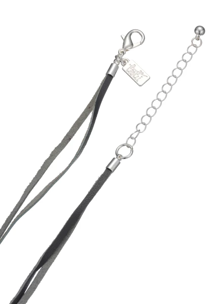 Leslii Lange Halskette Herz In Silber Grau