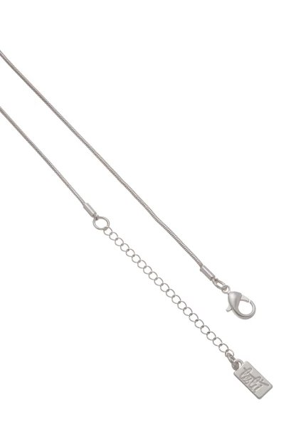 Leslii Lange Halskette Keramik Silber Schwarz