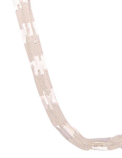 Leslii Lange Halskette Ketten-Look In Silber