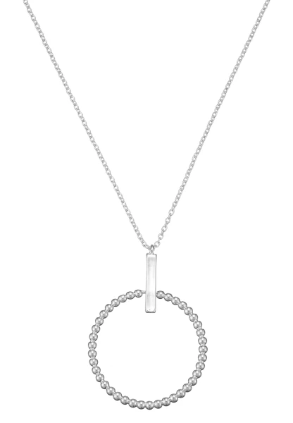 Leslii Lange Halskette Kugelring In Silber