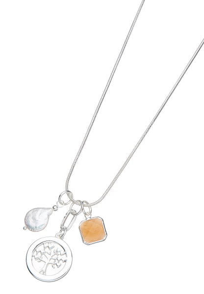 Leslii Lange Halskette Lebensbaum Silber