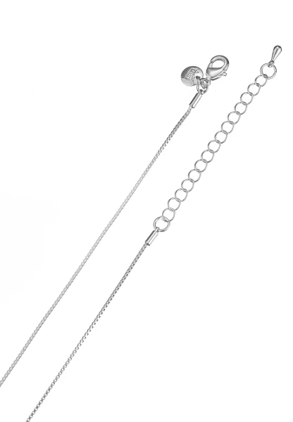Leslii Lange Halskette Metallanhänger Perle Silber