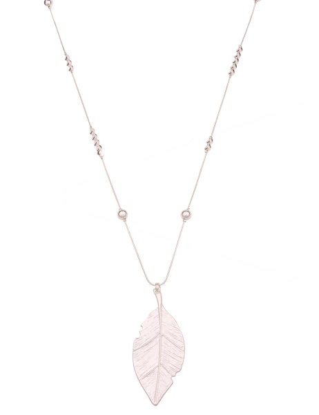 Leslii lange Halskette mit Blattanhänger
