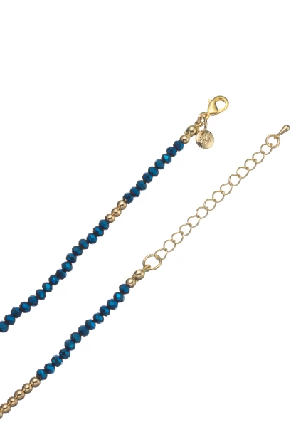 Leslii Lange Halskette Mit Blauen Perlen
