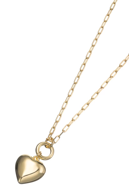 Leslii Lange Halskette Mit Goldfarbenem Herz-Anhänger