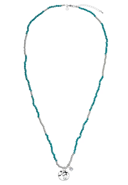 Leslii lange Halskette mit Krisitallsteine