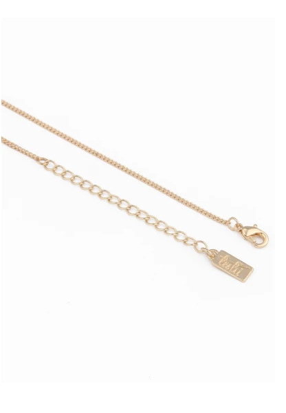 Leslii Lange Halskette Mit Ring-Anhänger Gebürstetes Metall In Gold