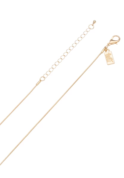 Leslii Lange Halskette Mit Ringanhänger Und Perle In Gold