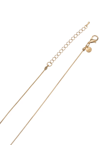 Leslii Lange Halskette Naturstein Tropfen Blau Gold